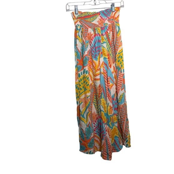 Christian Siriano Pants Women's Small Smocked Colorful Wide Leg Casual - Picture 5 of 8